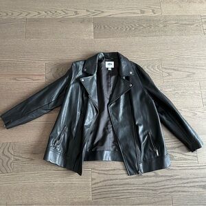 Women's Black Faux Leather Jacket